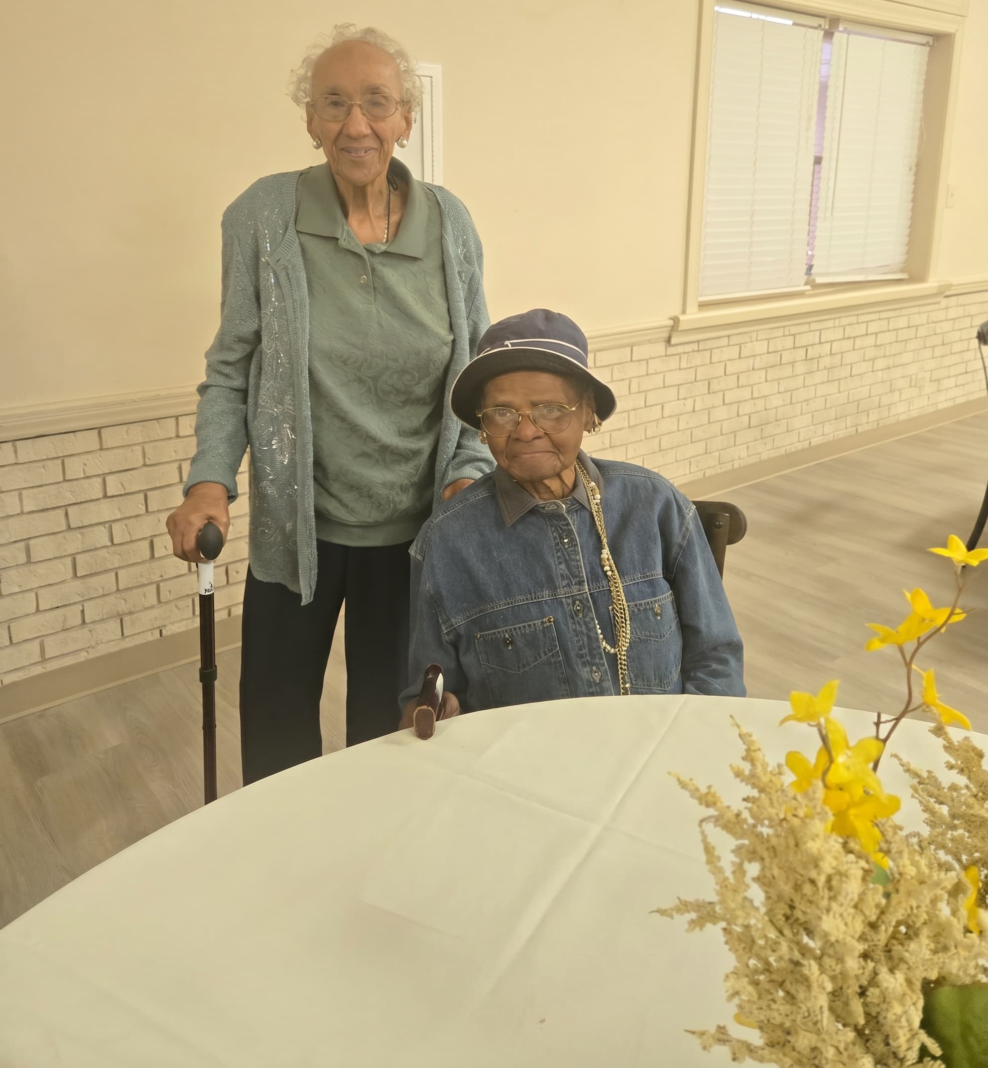 Aunt Pat and Aunt Ruth, elders of the Carter family
